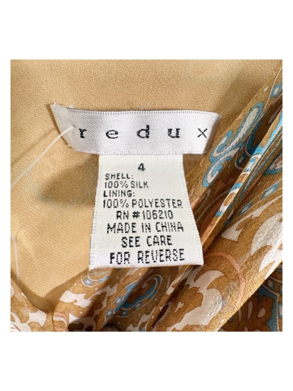 REDUX Y2k Euro Style Silk handkerchief Midi Dress Size 4 NEW - Picture 10 of 11